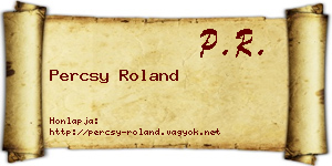 Percsy Roland névjegykártya